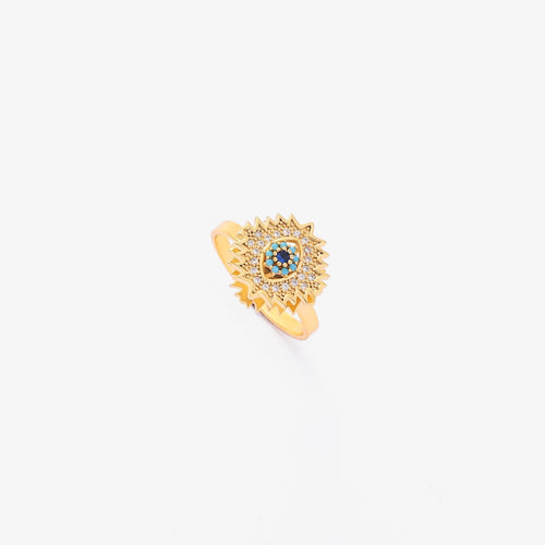 Sapphire Sunburst Spinning Ring - Rose & Oliver