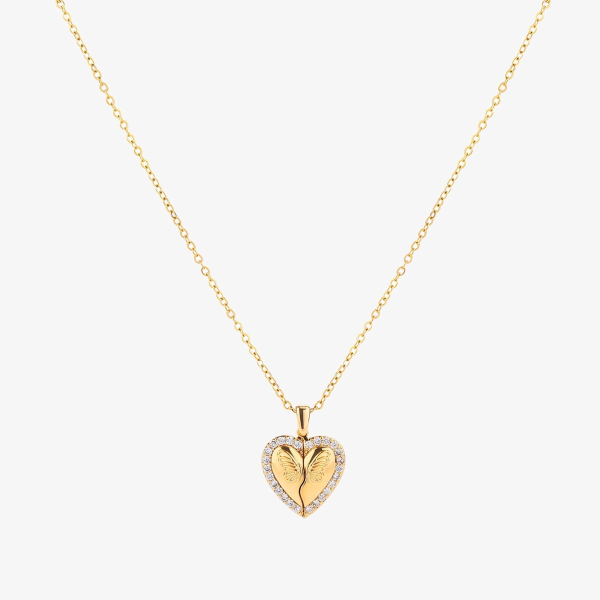 Butterfly Heart Necklace - Rose & Oliver