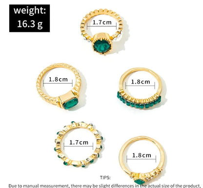 Johanna Emerald Ring Set - Rose & Oliver