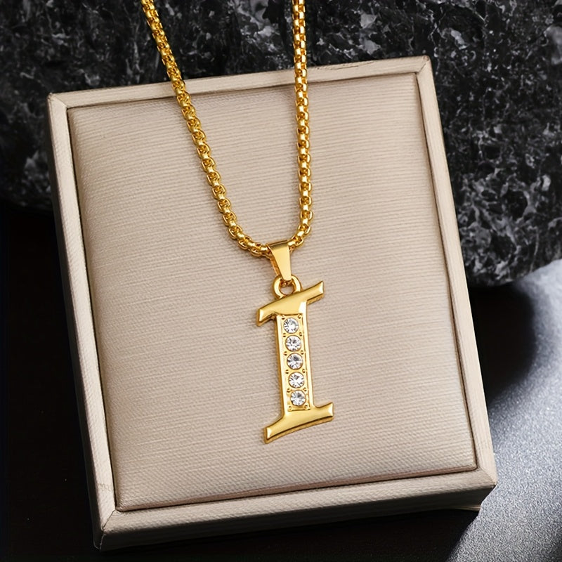 Crystal Accent Initial Necklace - Rose & Oliver