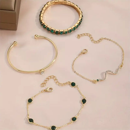 Johanna Emerald Bracelet Set - Rose & Oliver