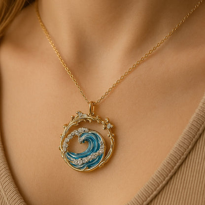 Aqua Sea Vows Necklace - Rose & Oliver