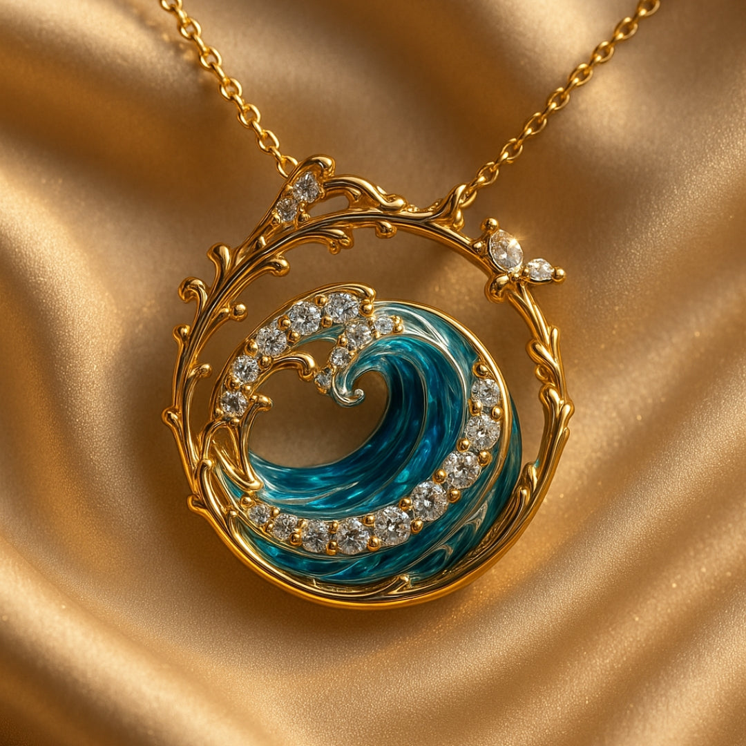 Aqua Sea Vows Necklace - Rose & Oliver