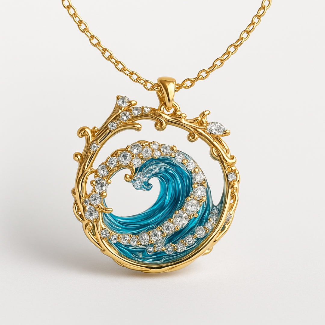 Aqua Sea Vows Necklace - Rose & Oliver