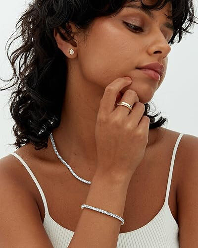Moissanite Tennis Bracelet (White Gold) - Rose & Oliver