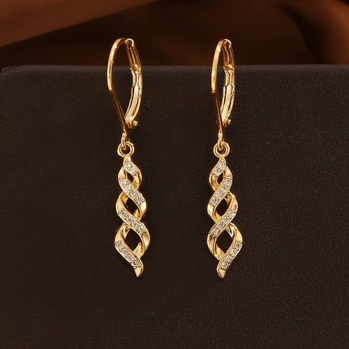 Shimmer Twist Ava Earrings - Rose & Oliver