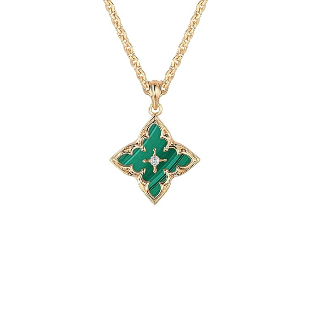 Emerald Clover Pendant Necklace - Rose & Oliver