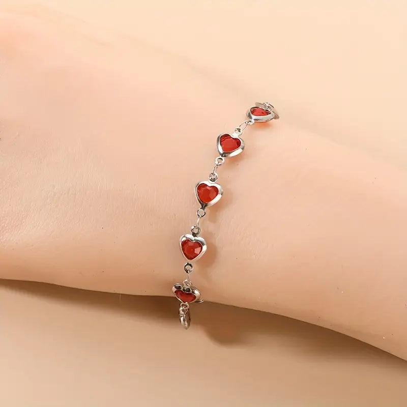 Ophelyra Garnetelle Bracelet (White Gold) - Rose & Oliver