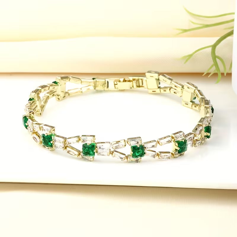 Verde Link Tennis Bracelet - Rose & Oliver