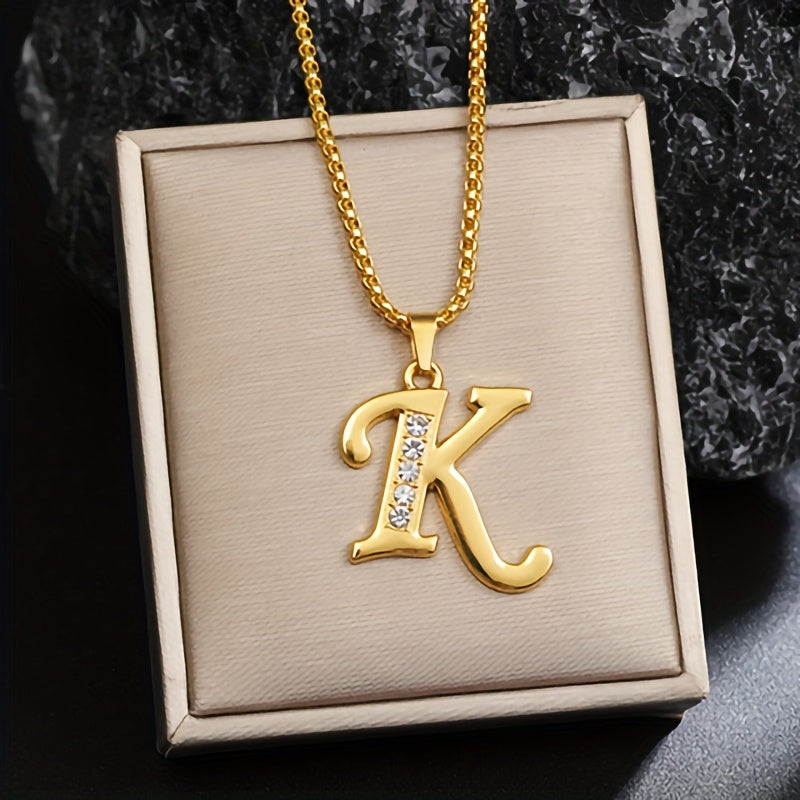 Crystal Accent Initial Necklace - Rose & Oliver