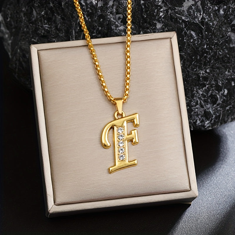 Crystal Accent Initial Necklace - Rose & Oliver