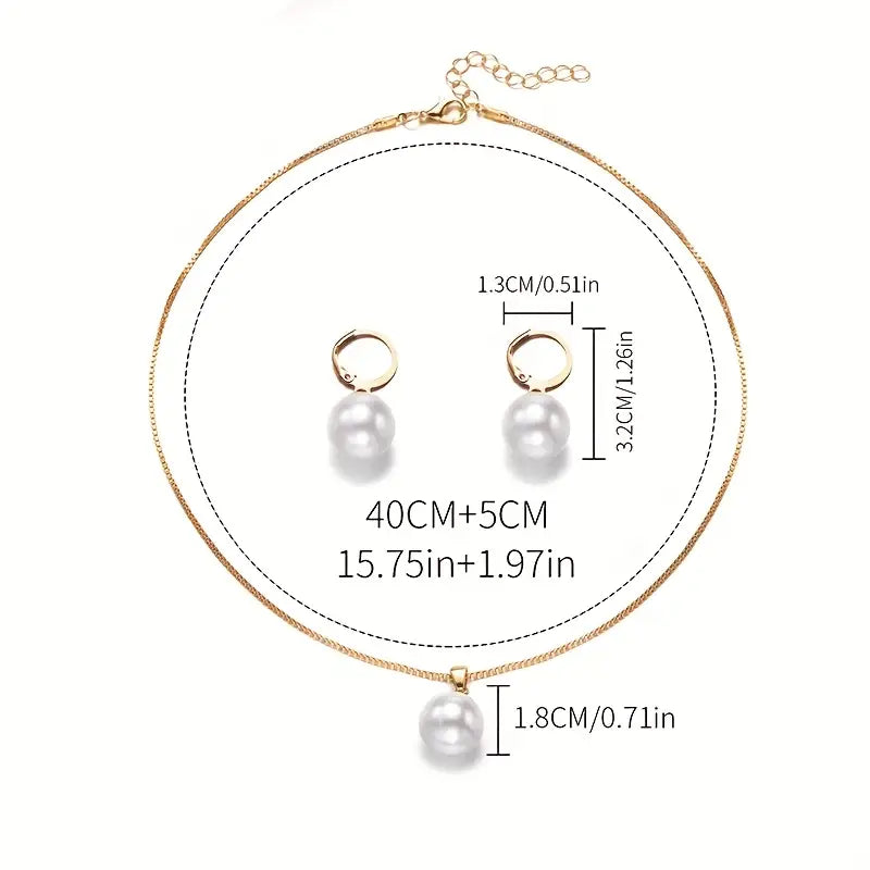 Golden Grace Pearl Jewelry Set - Rose & Oliver