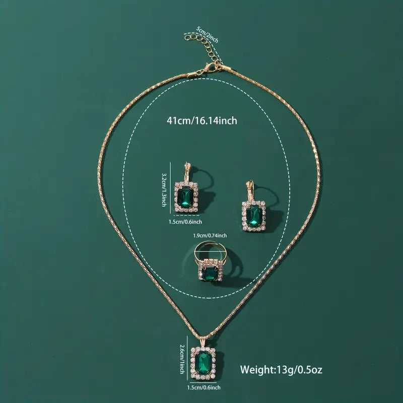 Sylvara Greenveil Jewelry Set - Rose & Oliver
