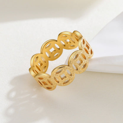 Ella Classic Pattern Ring - Rose & Oliver