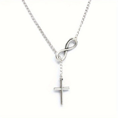 Eternal Cross Pendant Necklace (Gold) - Rose & Oliver