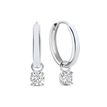 Moon Tear Stone Hoop Earrings - Rose & Oliver