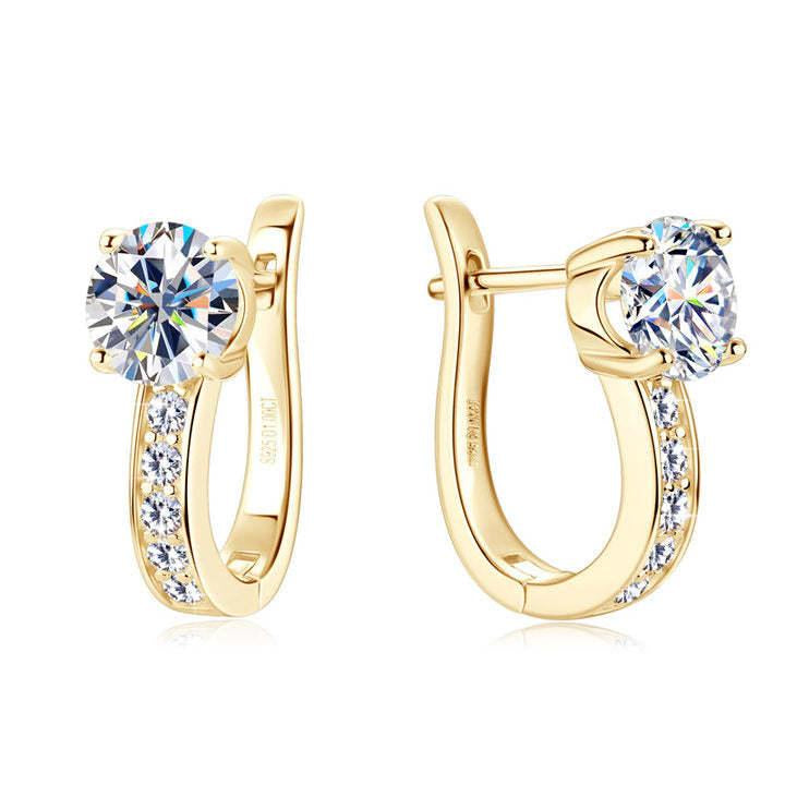 Channel Moissanite Huggie Earrings - Rose & Oliver