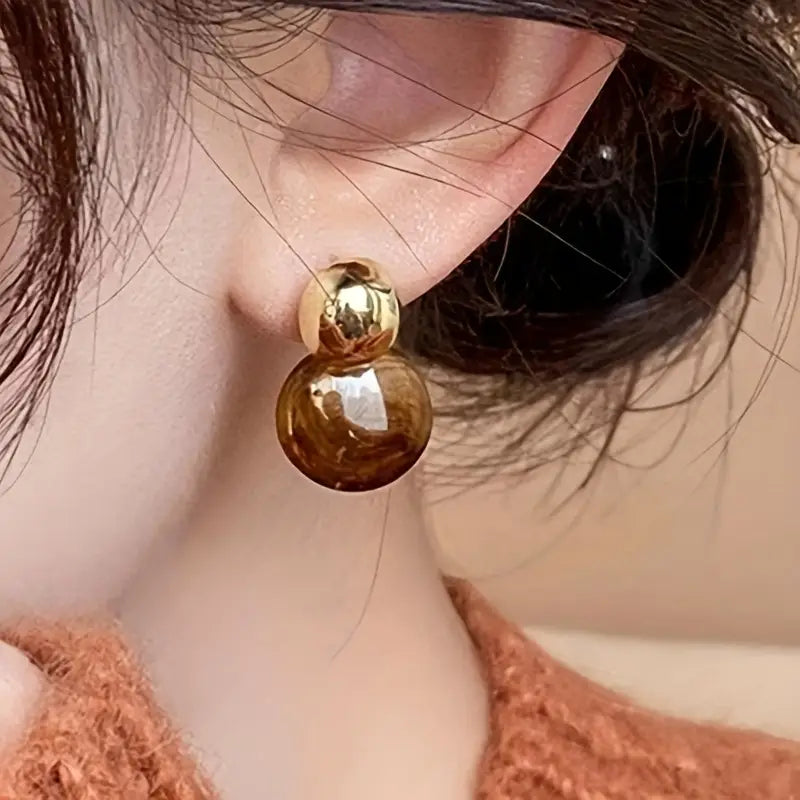 Aurélie Amber Drop Earrings - Rose & Oliver