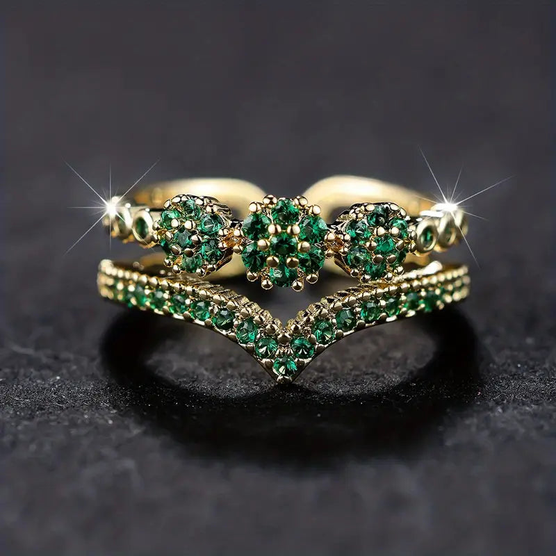 Marisa Sparkling Emerald Ring - Rose & Oliver