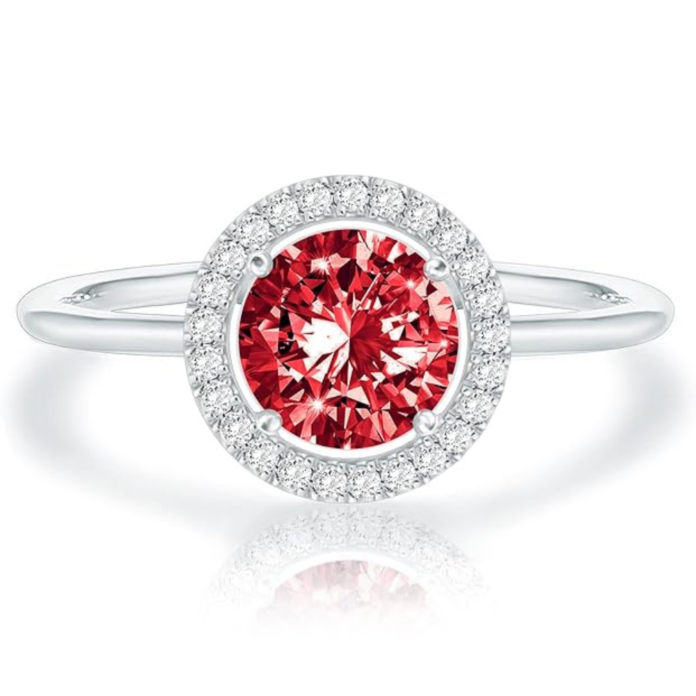 Crimson Glow Promise Ring - Rose & Oliver