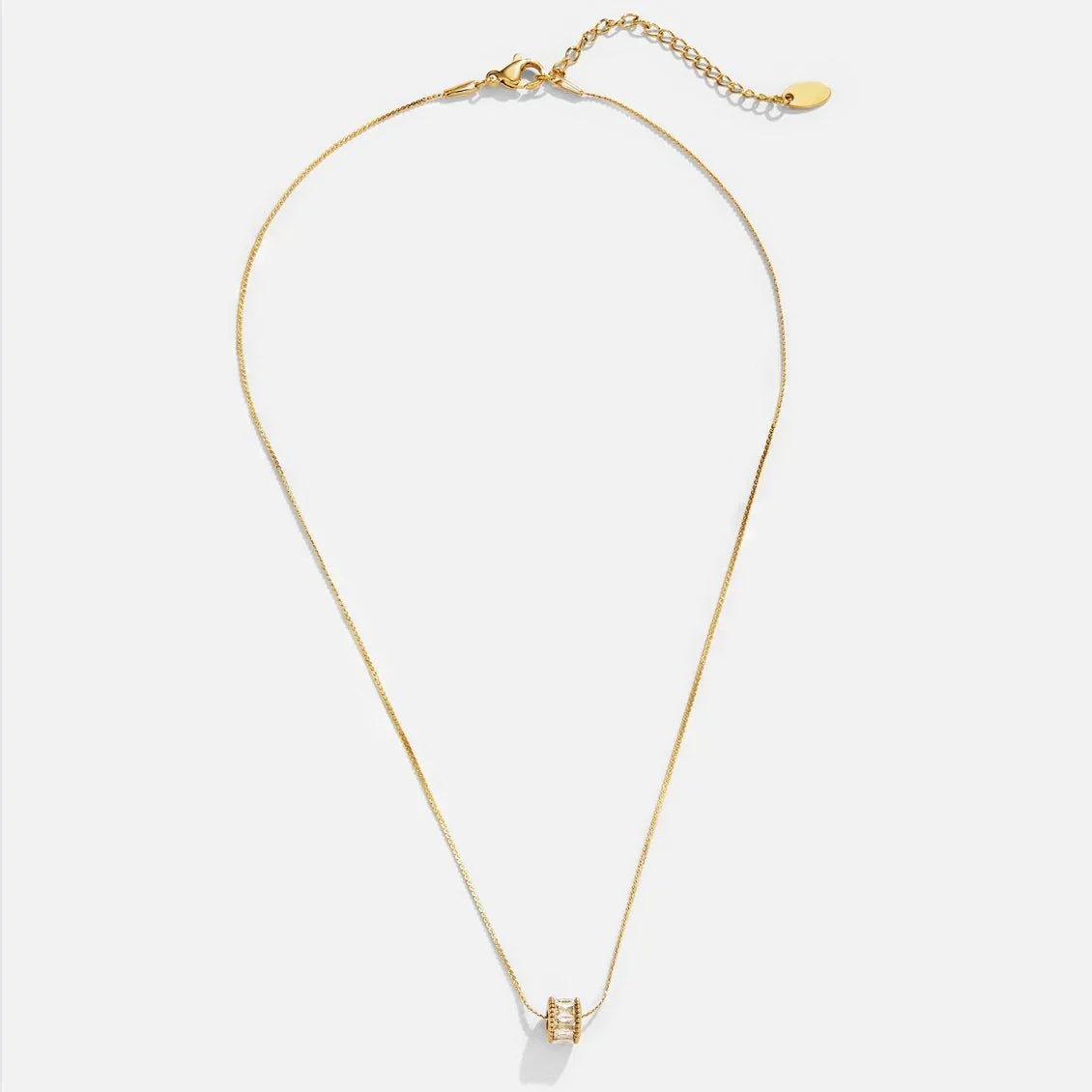 Elyna Polished Barrel Necklace - Rose & Oliver