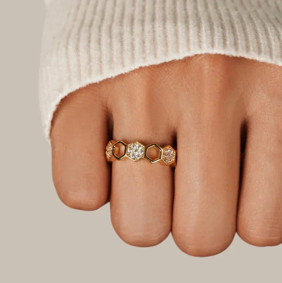 Crystal Honeycomb Ring - Rose & Oliver