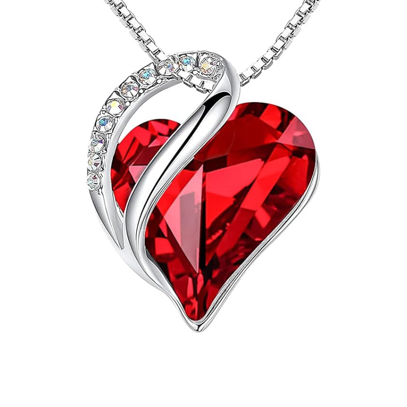 Infinity Heart Ruby Necklace - Rose & Oliver