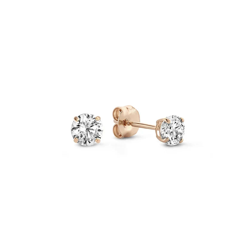 Moon Tear Stone Stud Earrings - Rose & Oliver