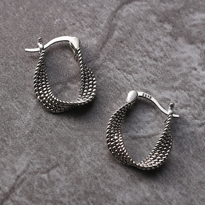 Vintage Silver Mesh Earrings