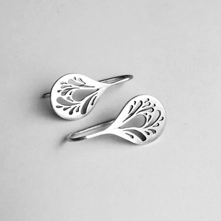 Antique Hollow Drop Earrings | White Gold by Rose & Oliver - product image 1