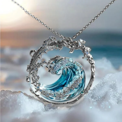 Aqua Sea Vows Necklace - Rose & Oliver