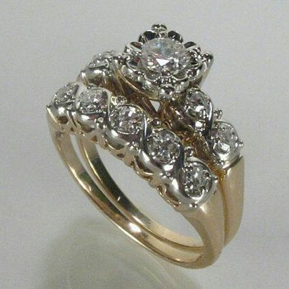 Vintage Sparkling Gold Ring by Rose & Oliver - product image 1