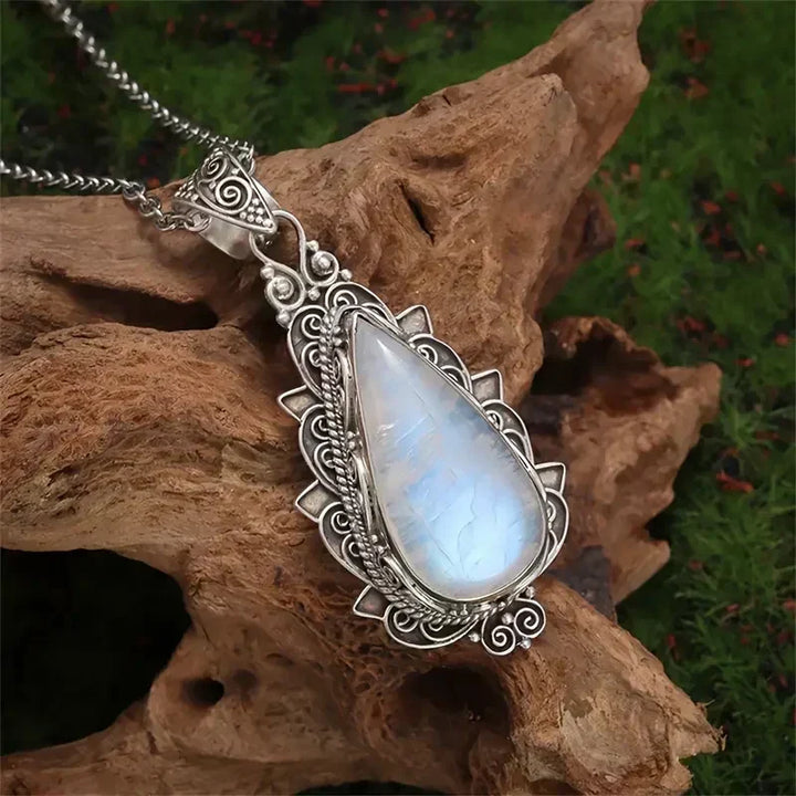 Antique Moonstone Drop Necklace | Gold by Rose & Oliver - product image 1