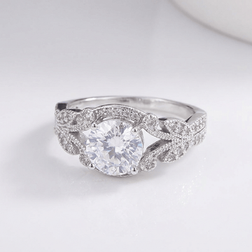 Vintage Zirconia Silver Braided Ring by Rose & Oliver - product image 1