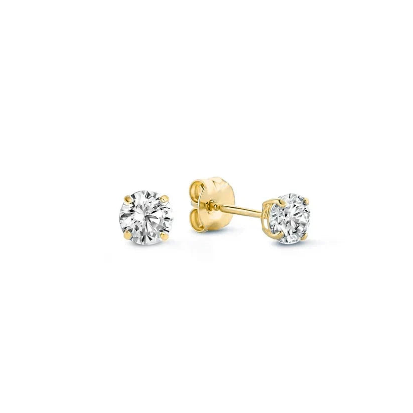 Moon Tear Stone Stud Earrings - Rose & Oliver