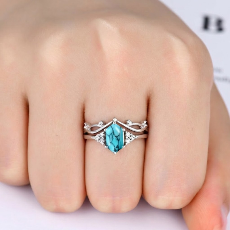 Elarin Sea Crest Ring Set - Rose & Oliver