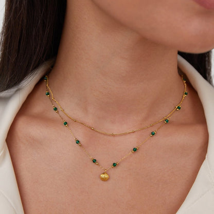 Nerissa Gold Shell Necklace - Rose & Oliver