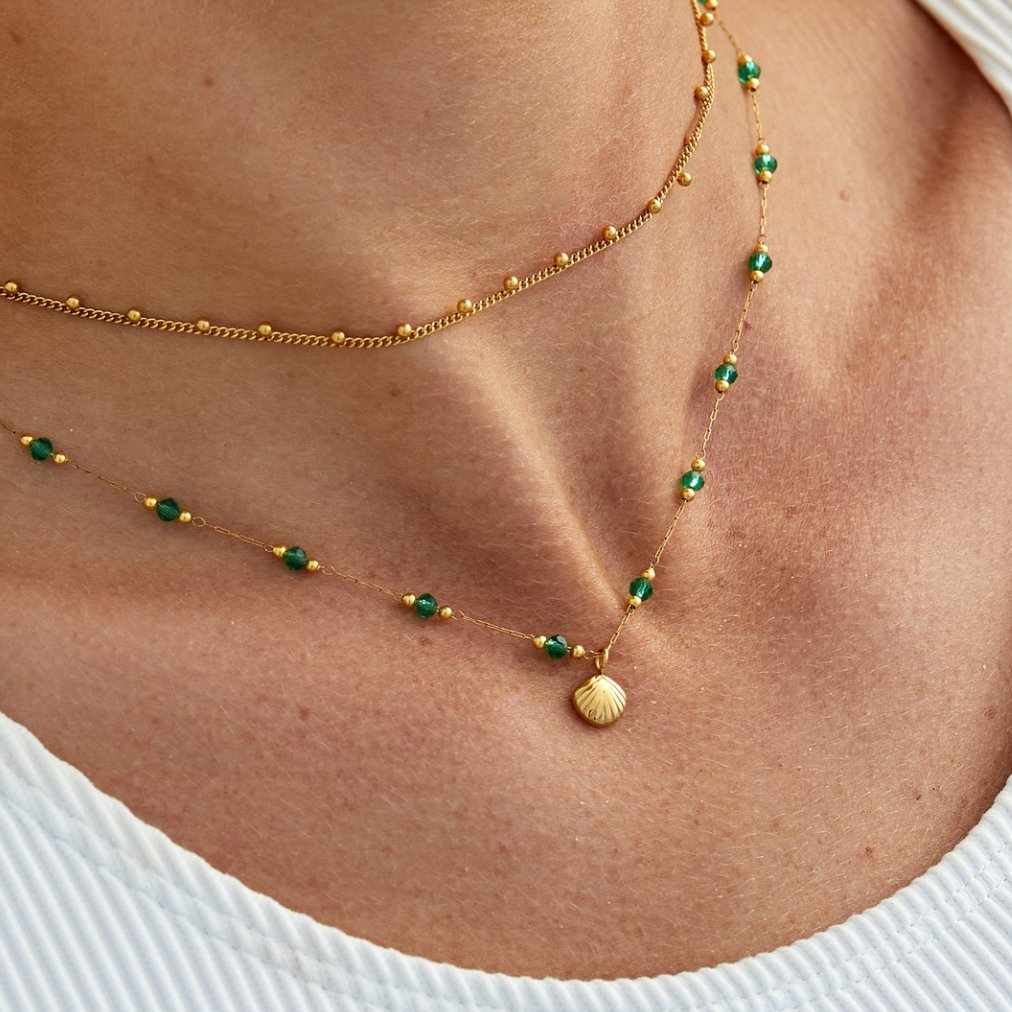 Nerissa Gold Shell Necklace - Rose & Oliver