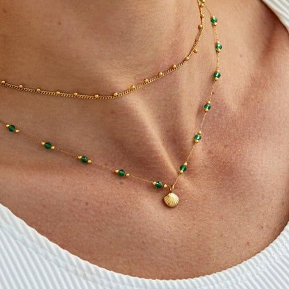 Nerissa Gold Shell Necklace - Rose & Oliver