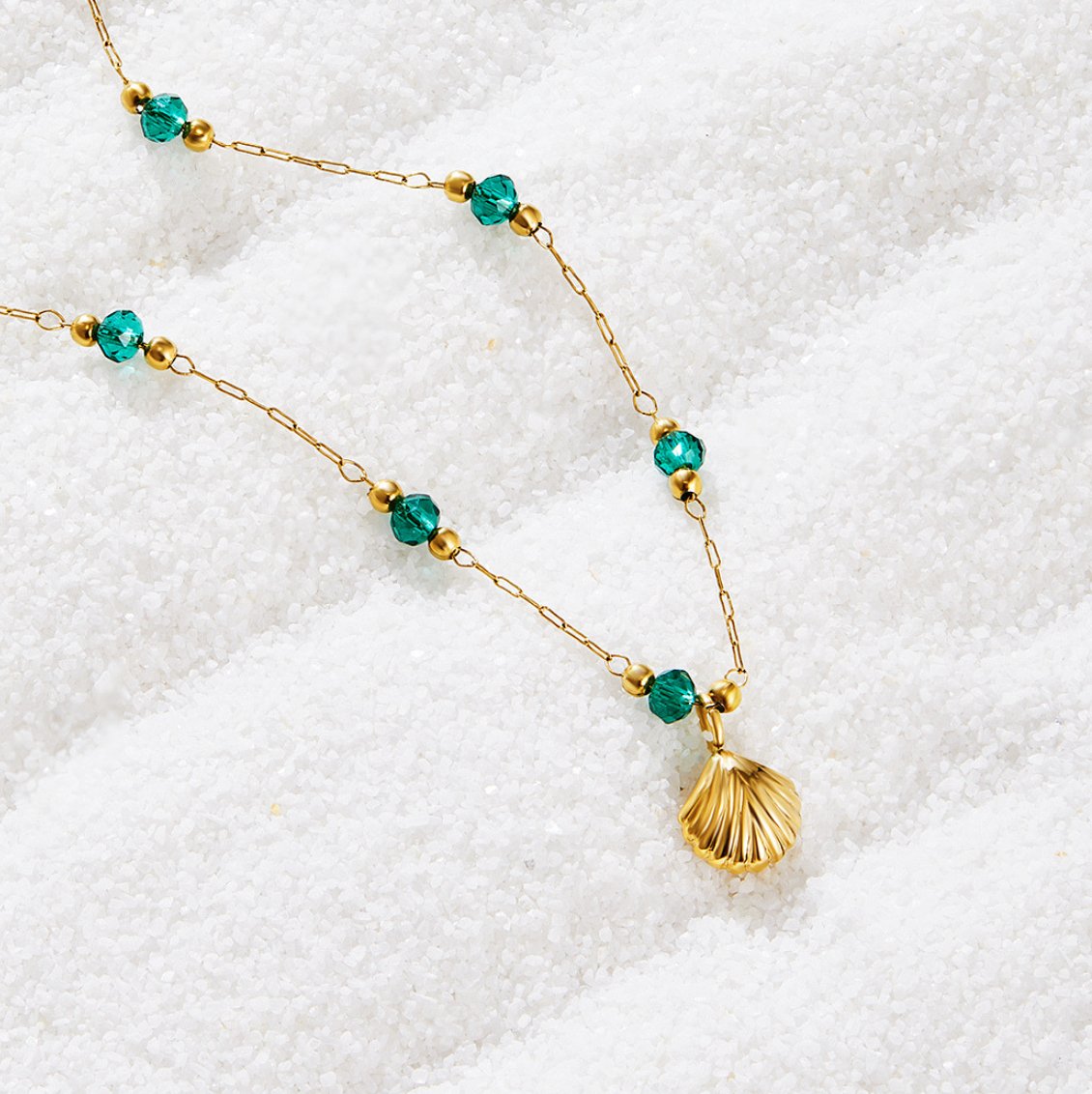 Nerissa Gold Shell Necklace - Rose & Oliver