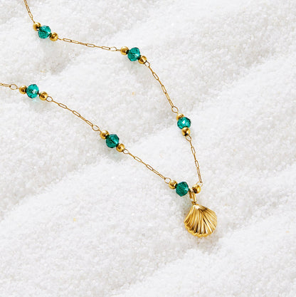 Nerissa Gold Shell Necklace - Rose & Oliver