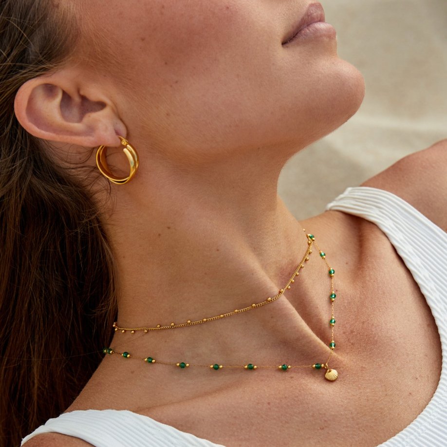Nerissa Gold Shell Necklace - Rose & Oliver