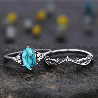 Elarin Sea Crest Ring Set - Rose & Oliver