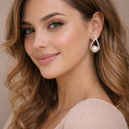 Pearl and Sequin Earrings - Rose & Oliver