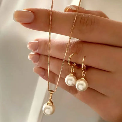 Golden Pearl Jewelry Set