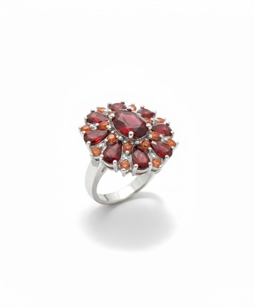 Scarlet Petal Ring - Rose & Oliver
