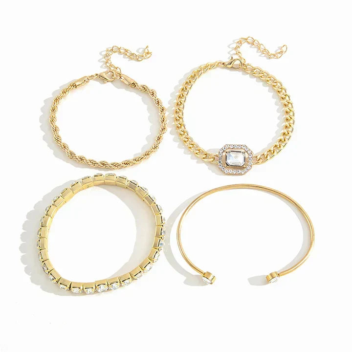 Domitia Calvina Bracelet Set (Gold) - Rose & Oliver